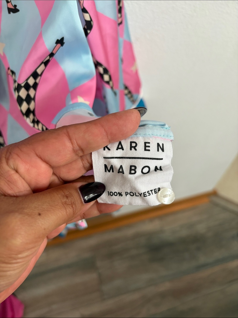Karen Mabon Harlequin Pajama Set Medium - Picture 6 of 11